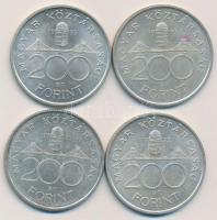 1993. 200Ft Ag "MNB" (4x) T:2