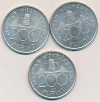 1993. 200Ft Ag "MNB" (3x) T:2