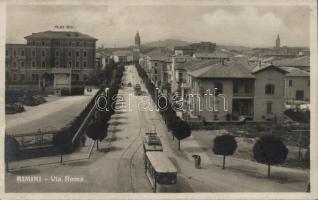 Rimini Via Roma with tram, Palace hotel (fl)