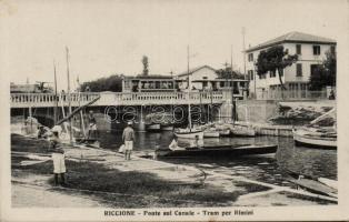 Riccione bridge, canal, tram (EK)