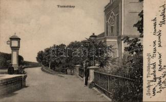 Törökbecse, Novi Becej; Tisza-sétány / promenade, kiadja Jovanovits (kis szakadás / small tear)