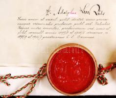 1912 Kolozsvári Politikatudományi pergamen oklevél szép függő viaszpecséttel / 
1936 Kolozsvár Polit...