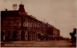 Békéscsaba Andrássy út, Nádor szálloda, Magyar-Olasz Bank