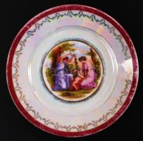 Csehszlovák süteményes készlet, jelzett, matricás, kopott, hibátlan,