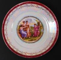 Csehszlovák süteményes készlet, jelzett, matricás, kopott, hibátlan,