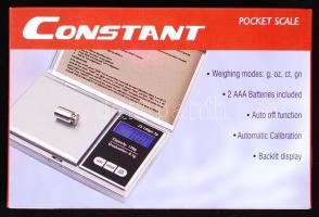 Constant ékszermérleg eredeti dobozában, leírással / Constant pocket scale with description in original box