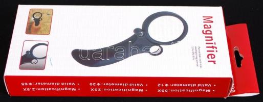 Új, 30x-os UV-lámpás, LED-es nagyító, 3 különböző nagyítással (2,5x, 25x, 55x) elemmel / New magnifi...