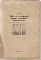 Baleseti kártalanítási ügyekre vonatkozó előterjesztések (1913. évi júliusi igazgatói ülés)