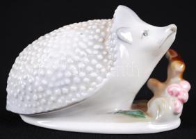 Zsolnay süni, kézzel festett, hibátlan, jelzett / Zsolnay chinaware figure 9 cm