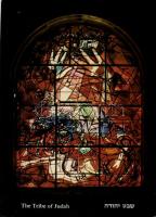 13 db modern képeslap: Marc Chagall színes ólomüvegablakai a jeruzsálemi Héber Egyetem Hadassah Kórh...