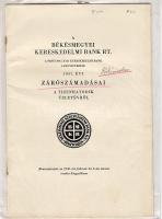 A Békésmegyei kereskedelmi Bank Rt. 1937. évi zárszámadásai a 16. üzletévről (1938)