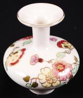 Kézzel festett Zsolnay mini váza, jelzett, hibátlan / Hand painted Zsolnay vase m:8 cm