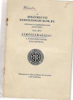 A Békésmegyei kereskedelmi Bank Rt. 1935. évi zárszámadásai a 14. üzletévről (1936)