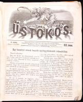 Üstökös. Hetente megjelenő képes élclap. XIX. évfolyam, 1868. Laptulajdonos: Jókai Mór. Felelős szerkesztő: Szabó Endre. Jankó János szövegközti és egész oldalas rajzaival gazdagon illusztrált. Bp., 1880. Athenaeum 416 p. Megviselt félváaszon kötésben (Első szám első lapja hiányzik)
