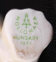 Hollóházi foxi, kézzel festett, jelzett, hibátlan, m:17 cm, h:18 cm