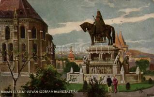 Budapest I. Halászbástya, Szent István szobor, s: Földes (EK)