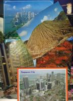 26db ázsiai és távolkeleti országok modern városképes lap szép bélyegekkel (Szingapúr, Indonézia, Mongol, Nepál, Japán, India, stb.)