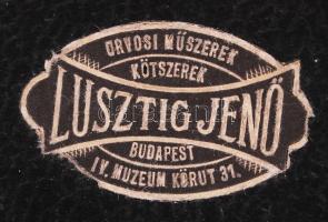 Cca 1920 "Mikroszkópiai készítmányek", készítő: Lusztig Jenő. A budapesti Kir. Magyar Pázm...