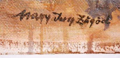 Nagy Imre: Hát akt. Olaj, farost, jelzett, 90×70 cm