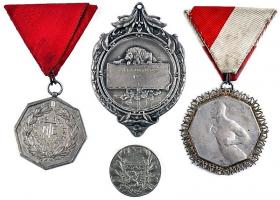 Magyar Armand Európa bajnok birkózó gyűjteményéből származó 8db klf jelzett Ag díjérem, plakett és e...