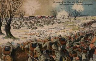 German victory over the Russian soldiers, East Prussia