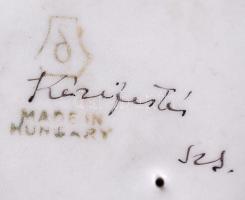 Hollóházi favágó, kézzel festett, jelzett, hibátlan, m:16 cm