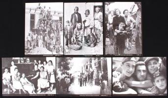 1900-1990 24db, héberül feliratozott, datált fotó, ill. fotómásolat kivándorlásról, menekültekről, I...