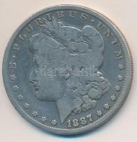 Amerikai Egyesült Államok 1887O 1$ Ag Morgan T:3,3- USA 1887O Morgan Dollar Ag C:aF