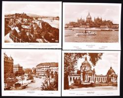 cca 1920 10db, több nyelven feliratozott felvétel Budapestről a Csiky Fotó kiadásában / 
Budapest, v...