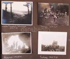 1924-1928 Turista-fotóalbum. 154db, feliratozott fotó a Bükkből, Pilisből, Mátrából és a Budai hegye...