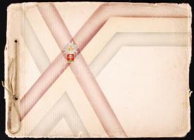 1924-1928 Turista-fotóalbum. 154db, feliratozott fotó a Bükkből, Pilisből, Mátrából és a Budai hegye...