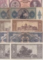 1930-46. vegyes pengő bankjegyek, összesen több mint 100db T:vegyes