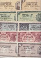 1930-46. 55db pengő bankjegy, színváltozatok is T:vegyes