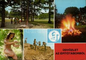 44 db modern, úttörő témájú képeslap / 44 modern, pioneer postcards