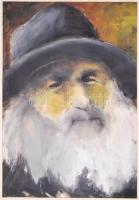 István Szabó János: Tanulmányfej. Vegyes technika, papír, jelzés nélkül, üvegezett keretben, 62×49 c...