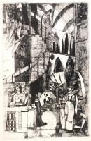 Kondor Béla mappa. 17 db rézkarc reprodukció. Budapest 1975.Corvina