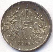 Ausztria 1916. 1K Ag T:2 Austria 1916. 1 Corona Ag C:XF