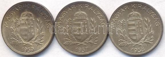 1937/38/39. 1P Ag (3x) T:2