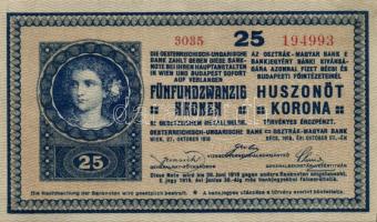1918. 25K "3035" hullámos hátlap T:II-