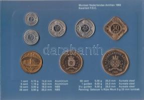 Holland Antillák 1992. 1c - 2-1/2G 7+1db-os forgalmi sor dísztokban! T:BU Netherlands Antilles 1992. 1 Cent - 2-1/2 Gulden Mint Set in case C:BU