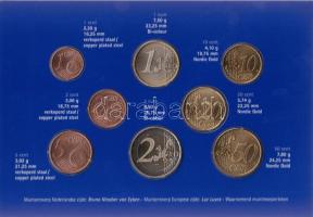 Hollandia 2002. 1c-2&#8364; 8db-os forgalmi szett dísztokban T:1 Netherlands 2002. 1 Cent - 2 Euro Mint set in case C:UNC