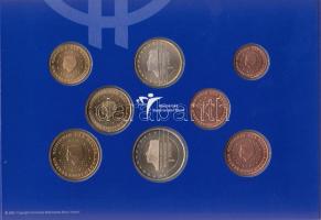 Hollandia 2002. 1c-2€ 8db-os forgalmi szett dísztokban T:1
Netherlands 2002. 1 Cent - 2 Eu...