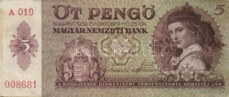 32db-os magyar bankjegy gyűjtemény a korona és a pengő időszakból T:vegyes