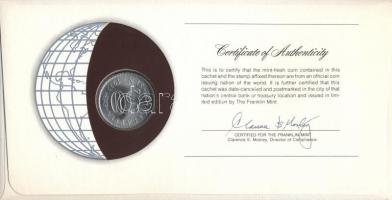 Malajzia 1977. 50S érmés borítékban elsőnapi bélyegzős bélyeggel, hátoldali tanúsítvánnyal T:1
Malay...