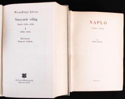 Márai Sándor: Napló. 1943-1944. Első kiadás. Kopott vászon kötésben. Wesselényi István: Sanyarú vilá...