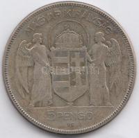 1930. 5P Ag "Horthy-jobbra" T:3