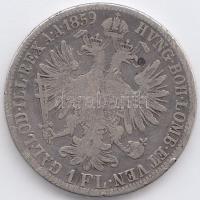 Ausztria 1859A 1Fl Ag "Ferenc József" T:3,3- Austria 1859A 1 Florin Ag "Franz Joseph" C:aF