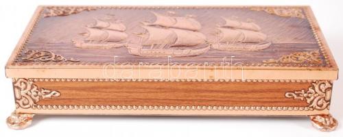 Fém csokis doboz, 24×11 cm