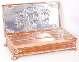 Fém csokis doboz, 24×11 cm