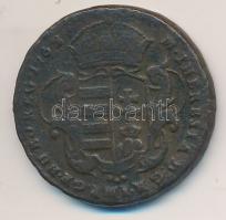 1763. Rézdénár "Mária Terézia" (zárt korona) T:2-